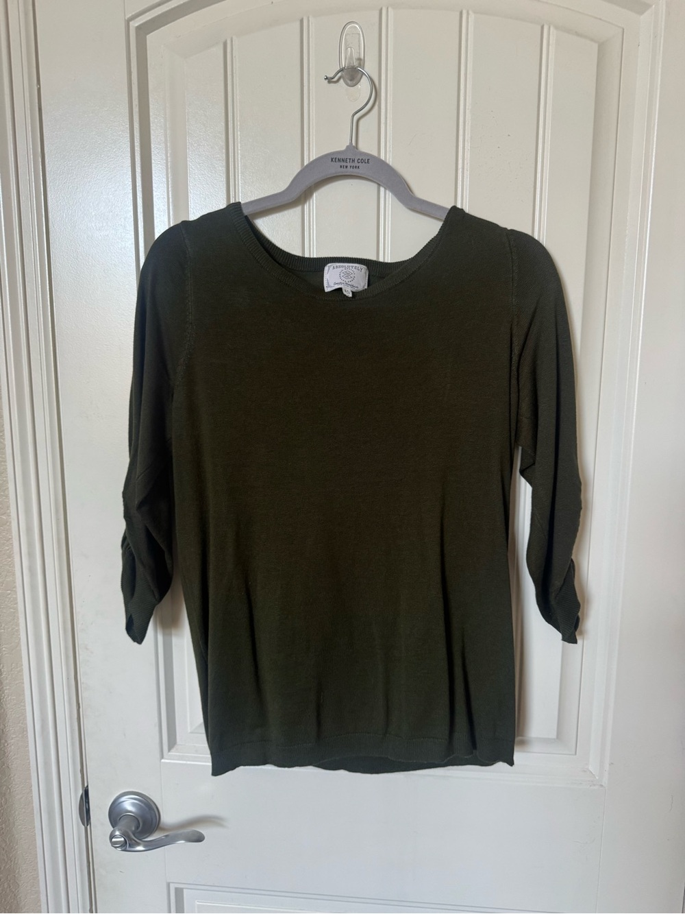 Absolutely Olive Crewneck Knit Pullover